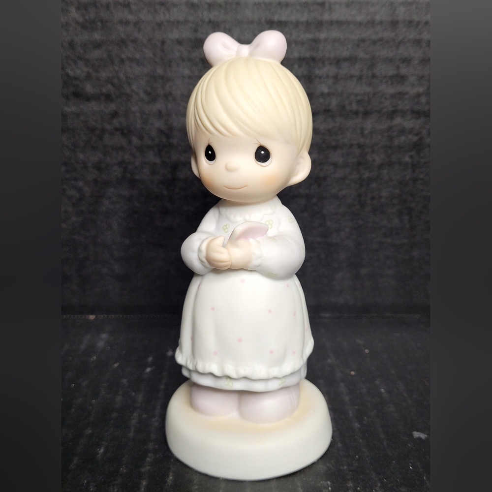 1989 Enesco Precious Moments Figurine The Good Lord Always Delivers #523453